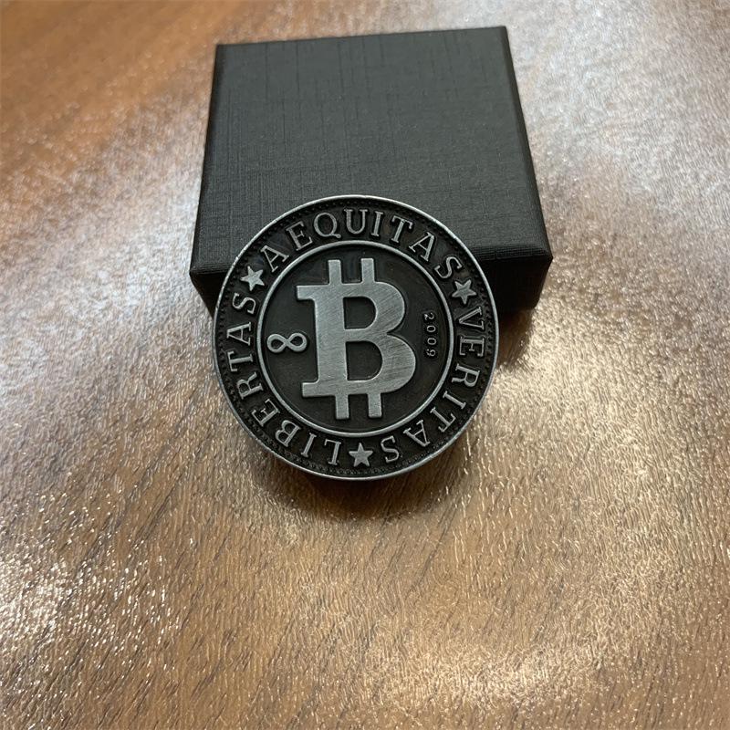 EDC Hand-Push Bitcoin Sound Coin Model: Creative Pop Toy for Stress Relief