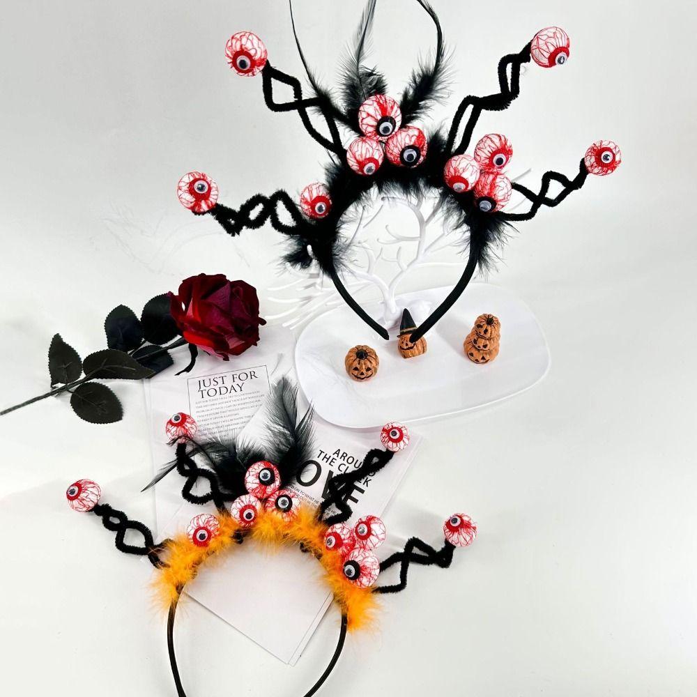 Lightweight Halloween Eyeball Headband Headdress Horror Hair Hoop Spooky Hairband  Festival