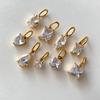 eManco 4 /6/8/10MM Stainless Steel Zircon Geometric Shape Charms Pendants Jewelry Making Supplies Diy Findings Accessories