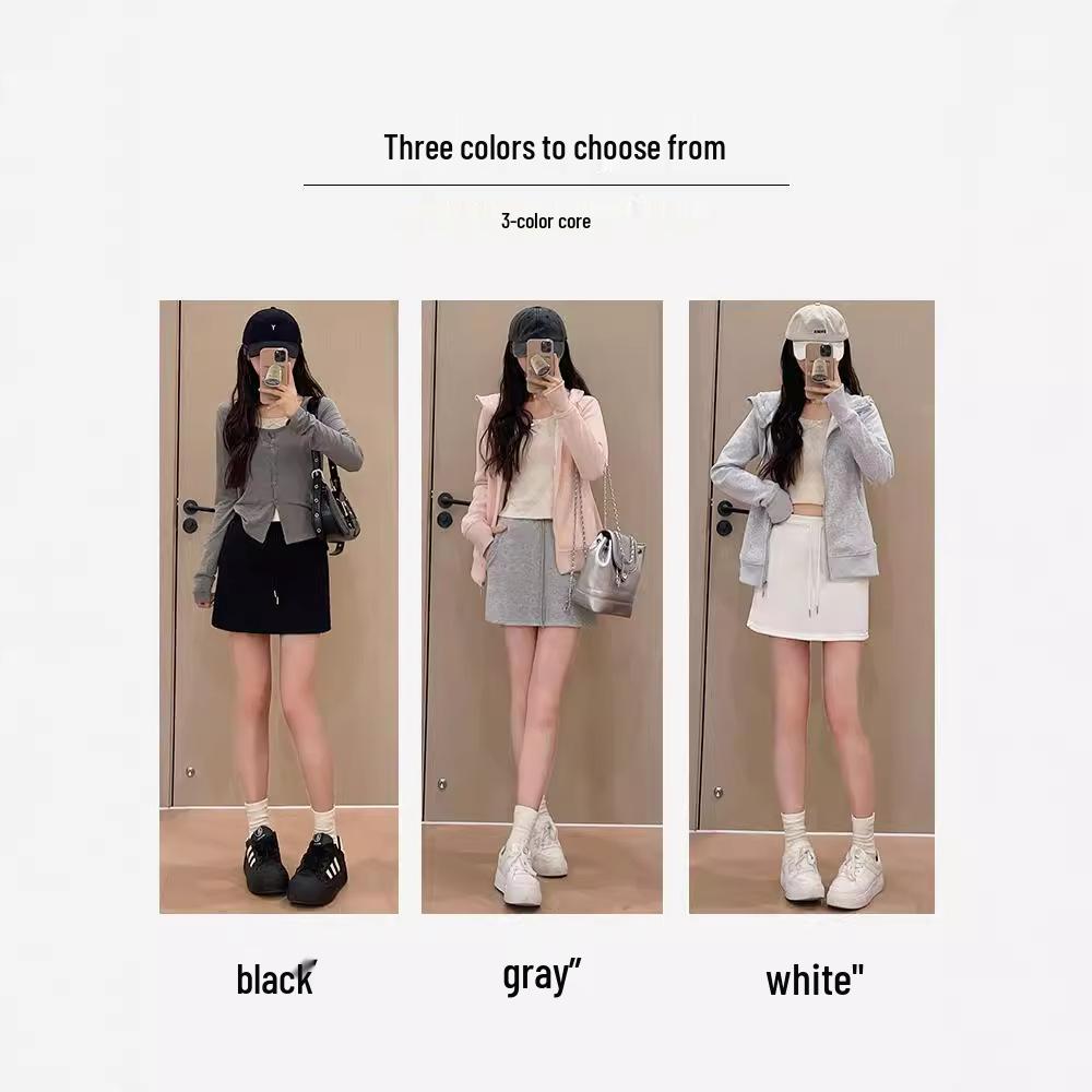 Americký styl zeštíhlující skort s vysokým pasem pro ženy - Obepínající boky, Drobné rozměry, Sportovní design proti odhalení