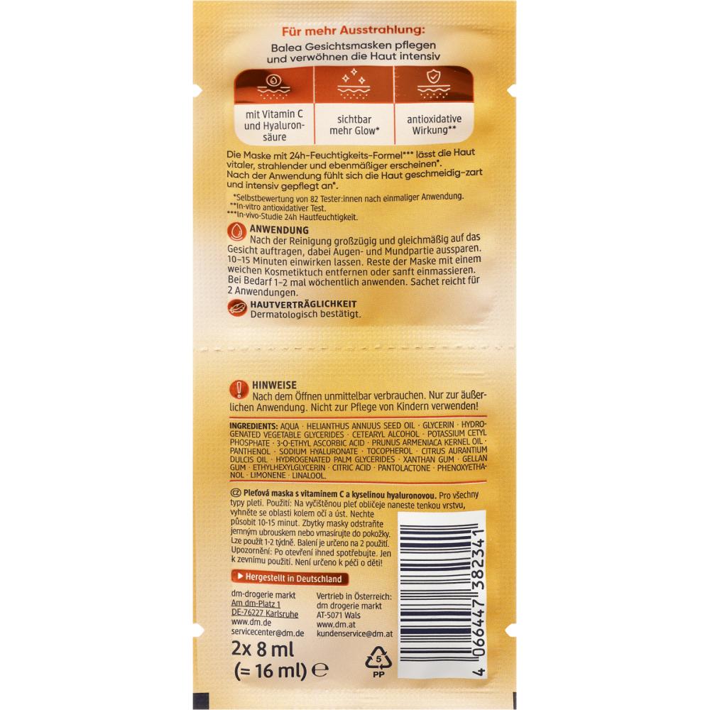 DM Balea Mask Pack Vitamin C Facial Mask 16ml