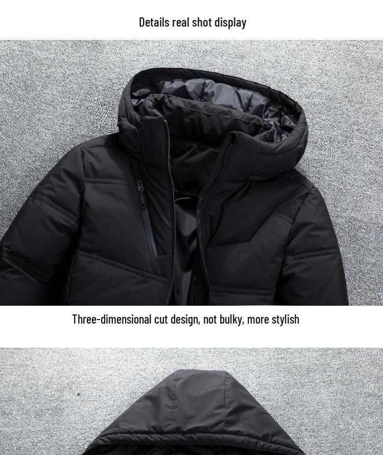 2025 Men's Slim Fit Hooded Winter Jacket - Warm, Short, and Stylish for Outdoor Wear
