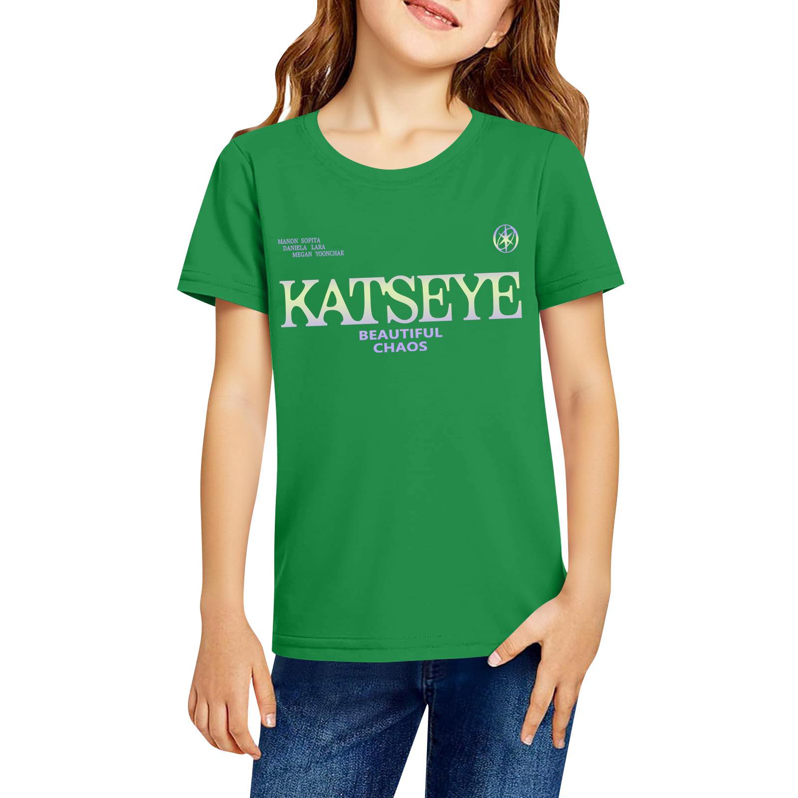 

Fashionable Round Neck Short Sleeve Work Clothes Printed Tops For KID Summer Tops 110