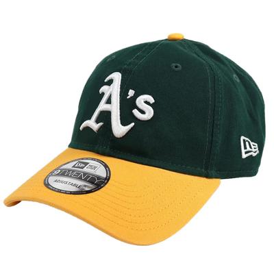 New Era Oakland Athletics 9TWENTY MLB Cute and Dark Green and Free 60235232 Cap, Men's/Women's, Cool, Unisex, Two-Tone Yellow, Size, [Used]