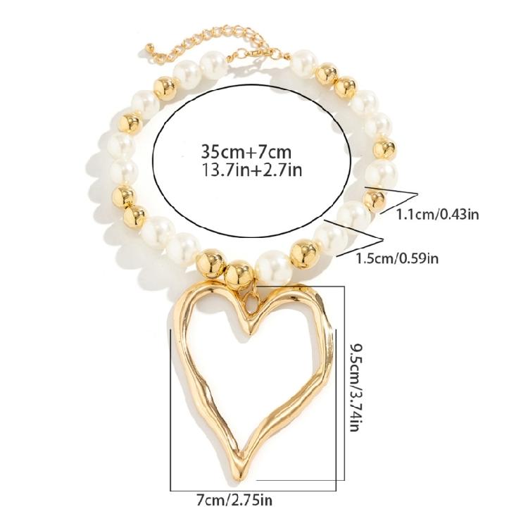 Irregular Heart Pendant Necklace Fashionable Neck Jewelry Unique Heart Necklace