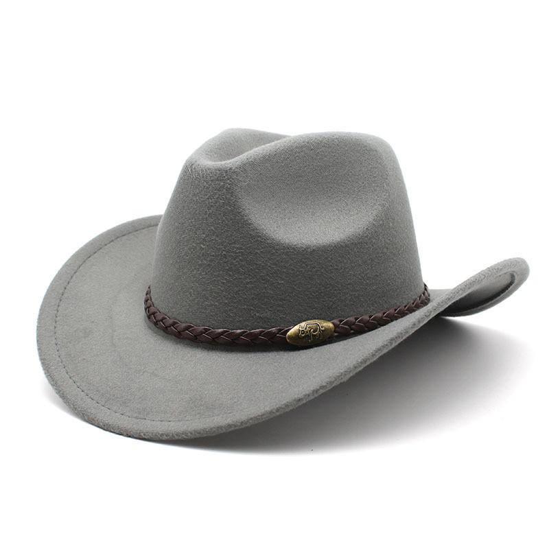 Western Cowboy Hat For Men With Wool Blend For Outdoor Riding And Sun Protection