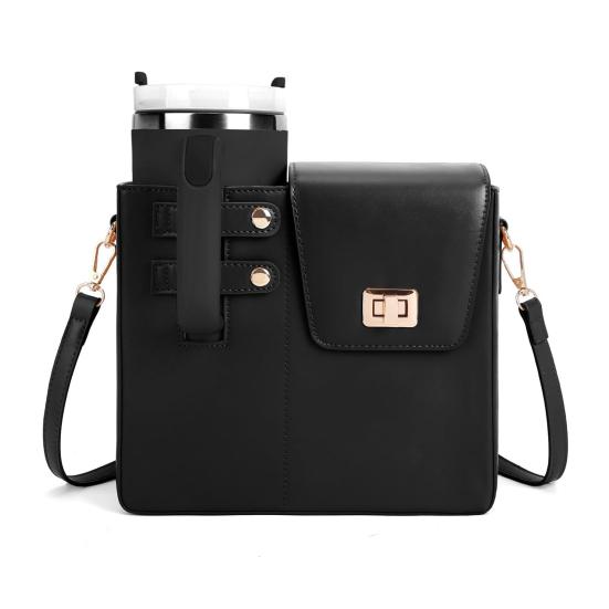 Taška přes rameno s držákem na pohár, Držák na láhev s vodou, Taška crossbody s nastavitelným popruhem, Nosič na pohár, Crossbody peněženka pro cestování v přírodě