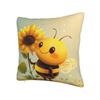 Sunflower Bee Pillow Case  Soft Pillow Cover Fashion Cushion Cover For Sofa Home Decor