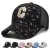 C Letter Print Baseball Cap Women Sunshade Mesh Hat Men Outdoor Visor Hats Snapback Panama Hat Peaked Cap Visor Hombre Gorras