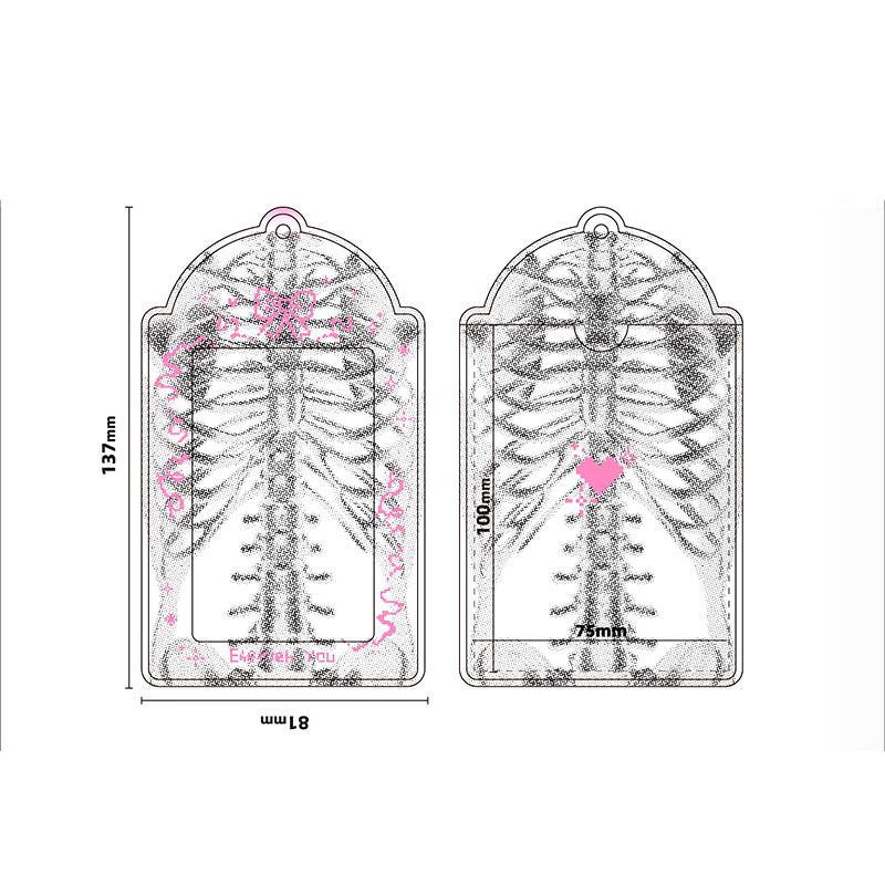 Pixel Style Kpop Photocard Holder Id Badge Holder Student Bus Card Protective Photo Sleeves Bowknot Photo Card Holder