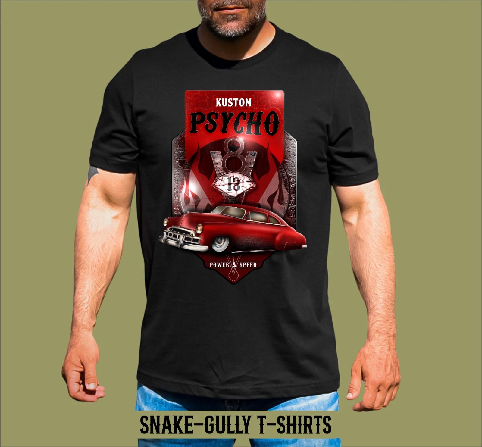 PSYCHO KUSTOM V8 HOT ROD T-SHIRT S
