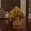 Golden Brass Tree Prosperity-Themed, Money Tree, Gold-Toned, Decor, for