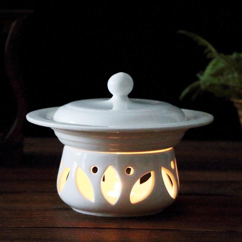 Baza czajnika z czystej białej ceramiki, kuchenka do herbaty, podgrzewacz na alkohol, kuchenka na świece, podstawa grzewcza, piec do podtrzymywania ciepła, podkładki pod czajnik, podgrzewacz do herbaty