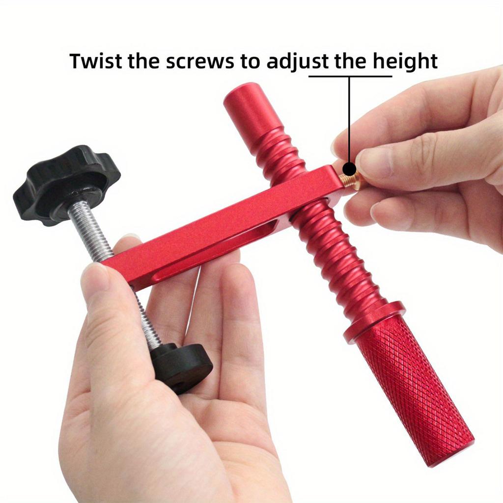 Adjustable MFT Bench Dog Clamp 19/20mm Aluminum Hold Down Table Clamps Metal Bench Dog Hole Clamp for Woodworking