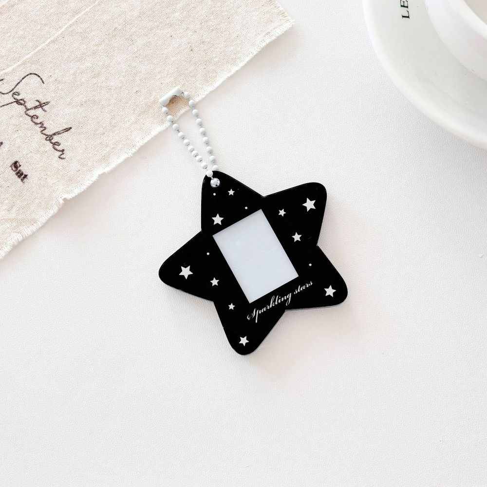 Ins 1 Inch Photo Card Holder Star 1 Inch Photo Card Display Protector  Keyring