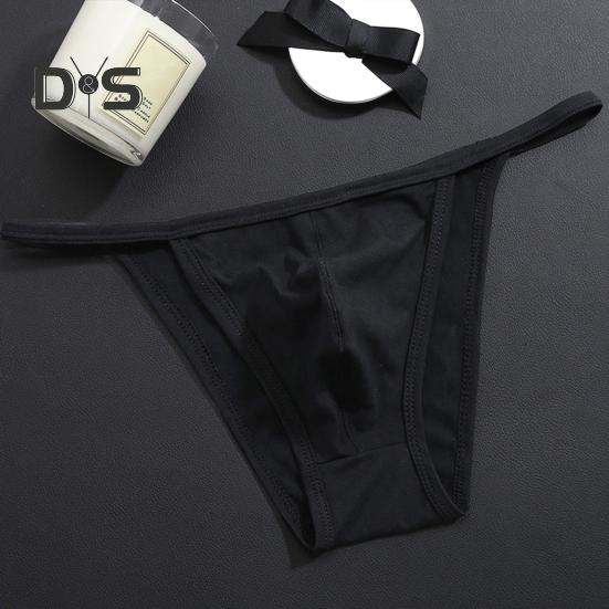 String sexy pour homme, slip taille basse avec pochette en U, couleur unie, extensible, culotte respirante, usage quotidien M