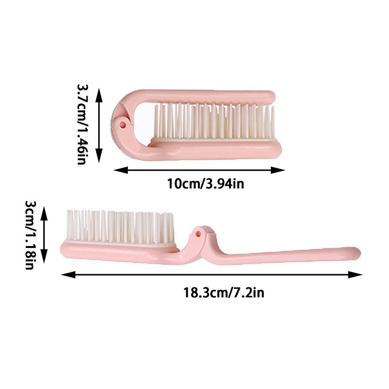Foldable Hair Comb Portable Detangling Soft Hair Brush Anti Static Head Scalp Massage Travel Pocket Comb Hair Styling Barber