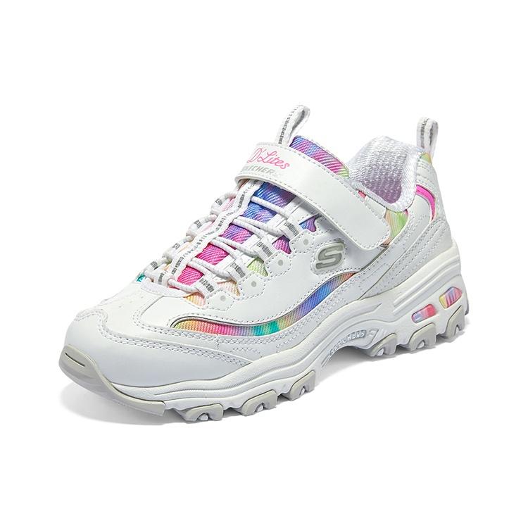 (GS) Skechers DLITES Low 'White Multi' Kids' 303905L-WMLT