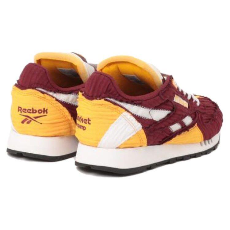 Market X Reebok Classic Leather Pump Classic Burgundy Unisex Sneakers Red Collegiate-Gold Chalk 100069829