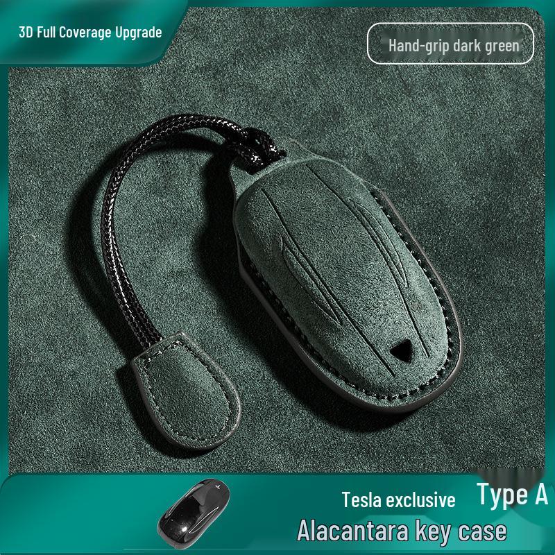 Suede Full Wrap Key Cover for Tesla Model Y/3/Model X