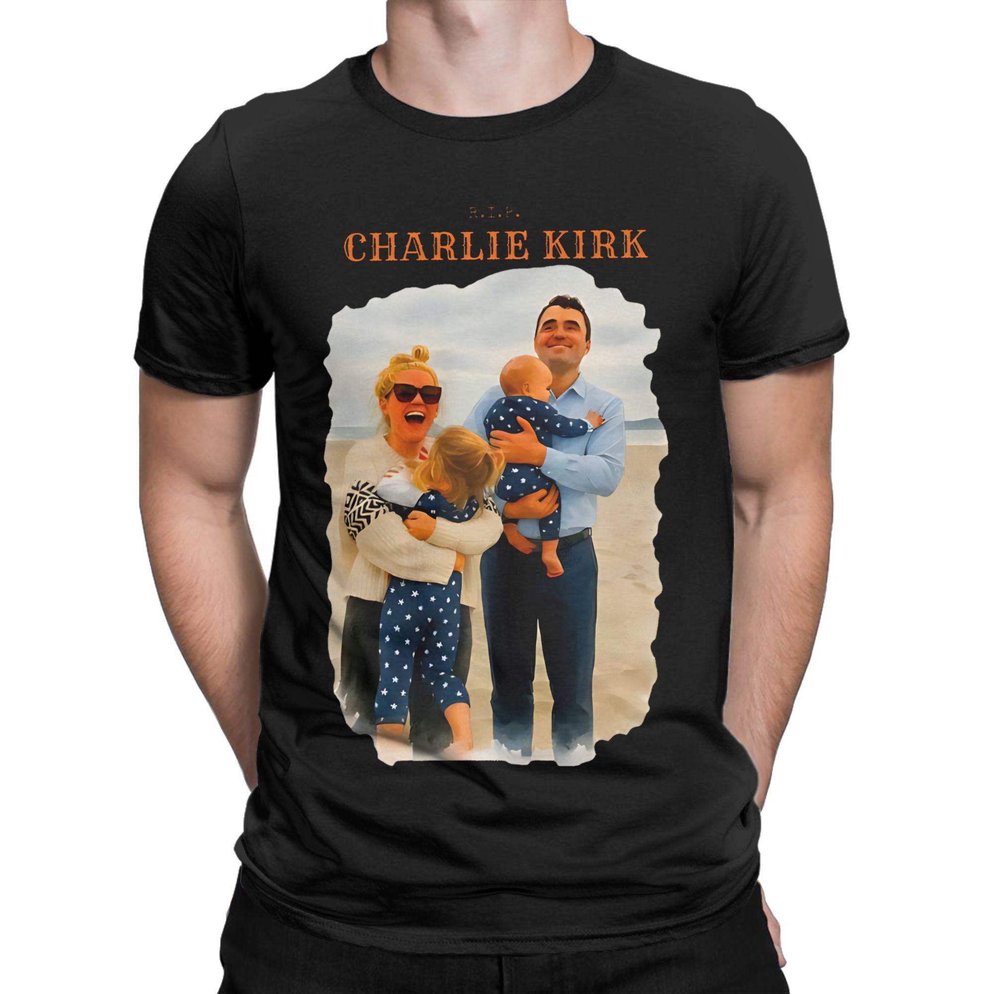 

Fashion Charlie Kirk 1993-2025 RIP T-Shirt Men Round Collar Cotton T Shirt Short Sleeve Tees Birthday Present Tops - Men s S... 5XL