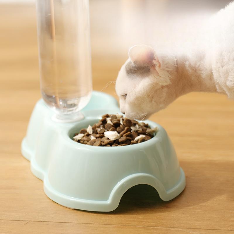 Cat Bowl Dog Bowl Non-slip Cat Drinking Water Bowl Pet Feeder Double Bowl Pet Automatic Drinking Bowl Pet Supplies