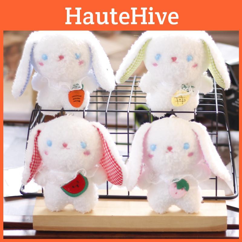 Adorable Plush Fruit Bunny Keychain With Soft Short Plush And Pp Cotton Perfect Gift