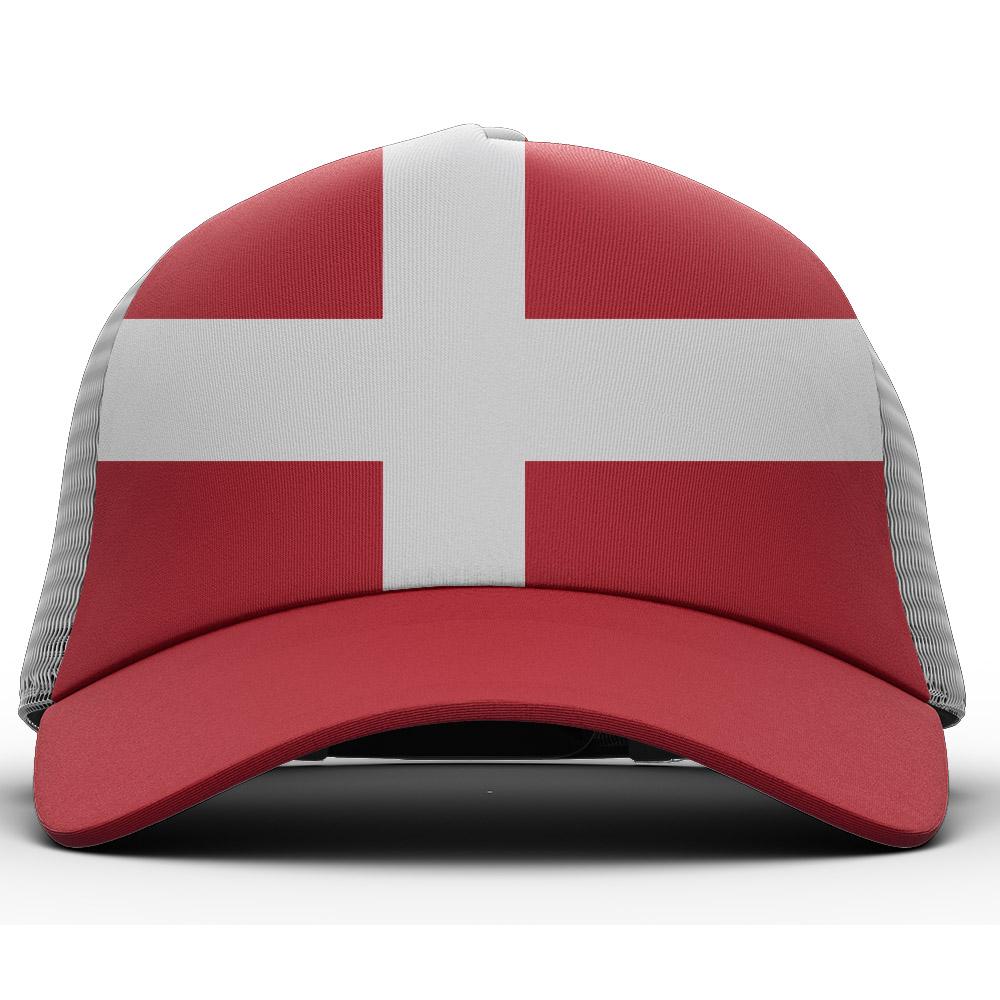 Dinamarca hombre joven gratis personalizado logo estampado foto dnk unisex sombrero bandera nacional reino danés país danmark dk gorra de béisbol