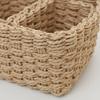 1 Set Papierseil Geflochtener Aufbewahrungskorb Handgeflochten aus Stroh Koreanischer Stil Dekorativer Aufbewahrungskorb Schreibtisch-Aufbewahrungsboxen