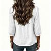 Dames zomer - Casual cropped top met vierkante hals en kanten details, gemaakt van een katoen-linnenmix met korte mouwen.