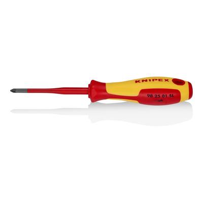 KNIPEX 1000V Insulated Screwdriver (+1) Pozidriv Type 9825-01SL