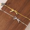 Hypoallergenic Alloy Jewelry Bow Choker Necklace Earrings Women Dangle Long