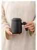 Black Pottery Ceramic Mug with Lid and Liner - Tea & Water Separation Cup, Ideal Office Gift
