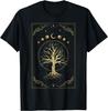 Tree of Life Moon Phases Celestial Mystical Tarot T-shirt