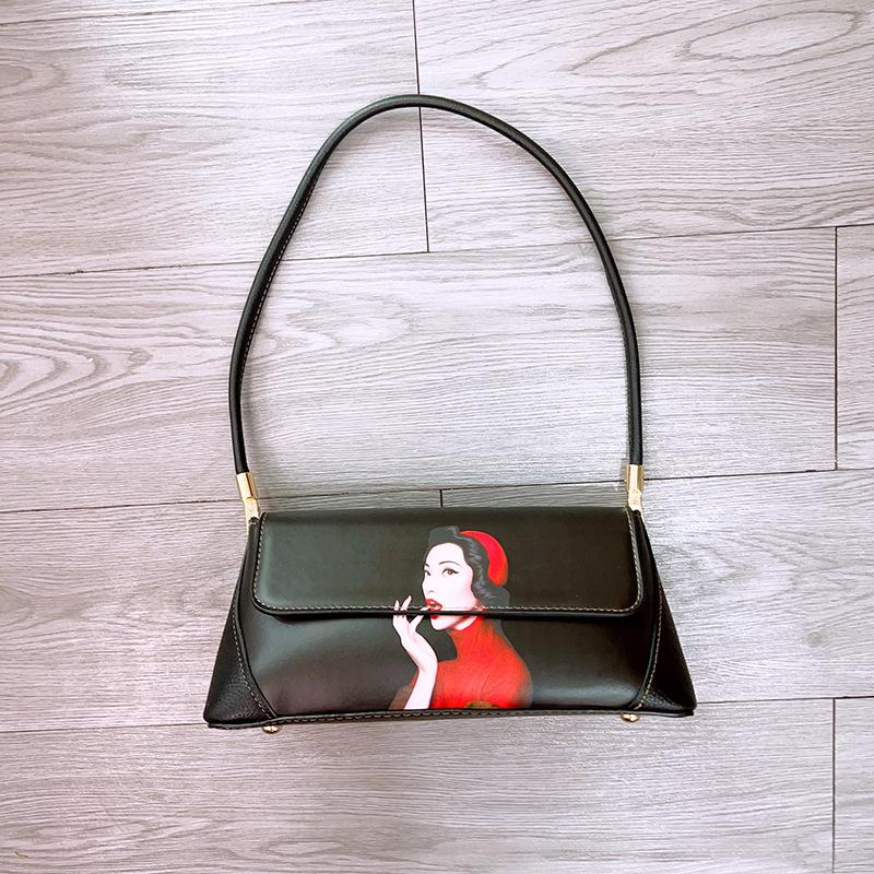 

Новая сумка через плечо из натуральной коровьей кожи в этническом стиле - застежка-молния, женская сумка в стиле ретро, модная сумка через плечо