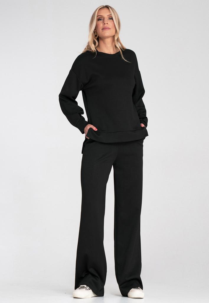 Elegancki Dres Damski - Komplet Bluza I Spodnie - Czarny M1250 R. S