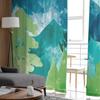 Mountains Trees Green Landscape Sheer Curtain for Living Room Hall Wall Dress Up  Home Window Supplies Pop Print Tulle Curtains