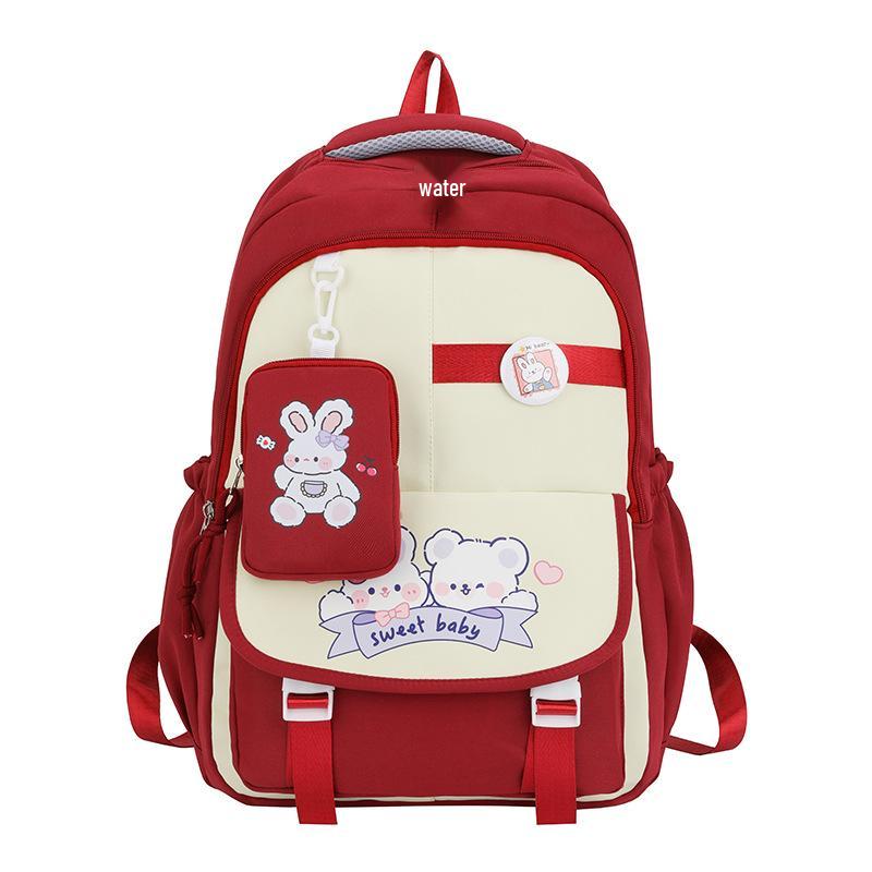 

Chic Mori Style Women s Backpack - Korean Version, Large Capacity for Junior High to University Students, Versatile for Travel 30x16x45 cm, 450g червоний