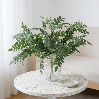 Artificial Pagoda Leaves Realistic Faux Silk Leaf Branches 20" Fake Plants Spray for Wedding Bouquet Table Centerpieces Home Decor