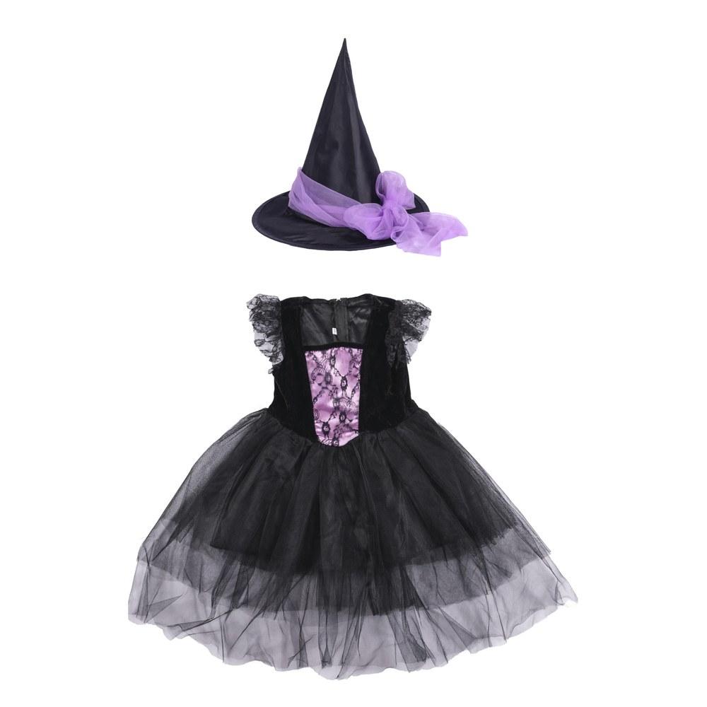 Clearstone Cosplay Halloween Noir Witch Costume 120cm Girl Black