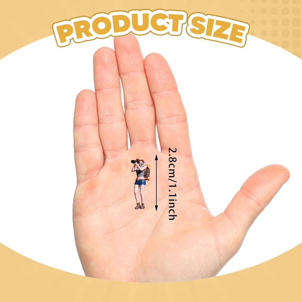 1/64 People Figure Resin Mini Architectural Figurine for Micro Landscape