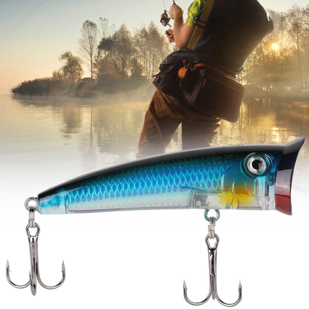Artificial 7cm Plastic Fishing Hard Bait Floating Popper Fish Like Fishing Lures Accessory(5#)