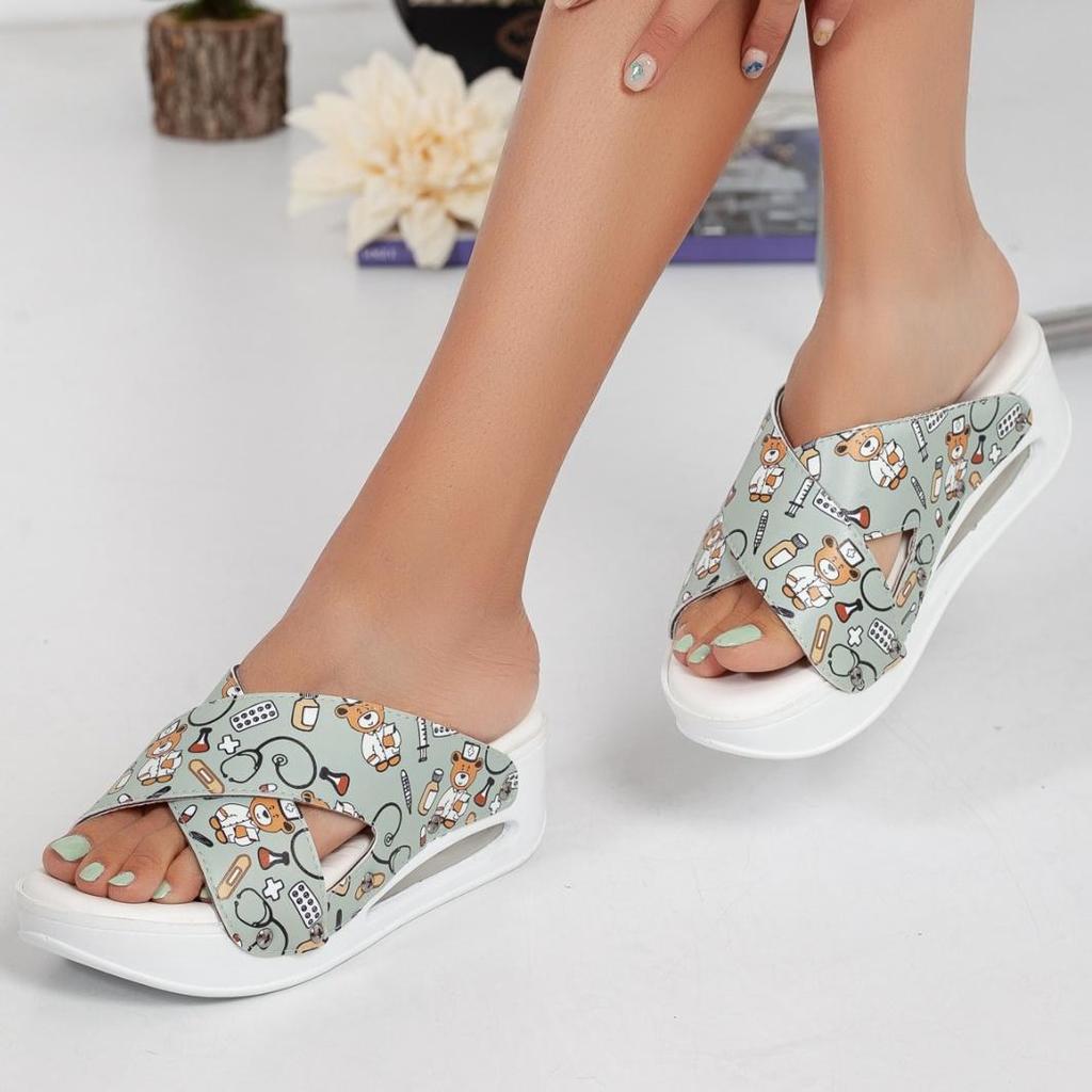 Pantofole da Donna Nuove Sabot Ortopedici Sandali Base Ortopedica Infermiere Medico Ospedale Medico Casual Qualità Morbido Comfort Antiscivolo Zoccolo