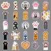 50 Cute Cat Paw Stickers - Waterproof Cartoon Animal Stickers for Kids, Journals, Notebooks, and Decorations