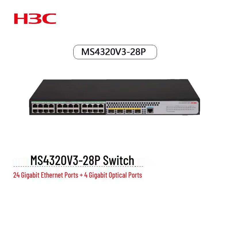 

H3C MS4320V3-28P Managed Gigabit Ethernet Switch