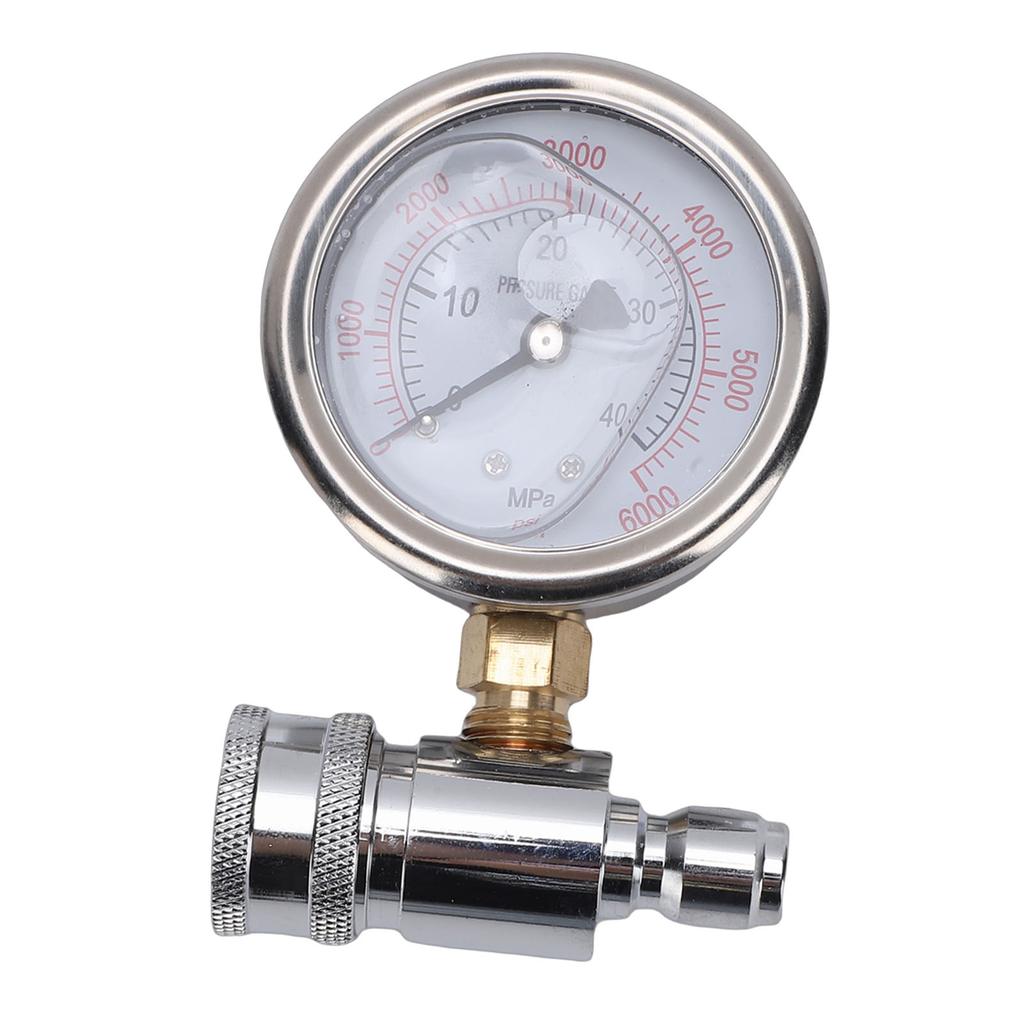 High Pressure Washer Gauge 3 8 Inch Quick Connect 6000PSI Pressure Indicator for Washing Machine Hose and Pump