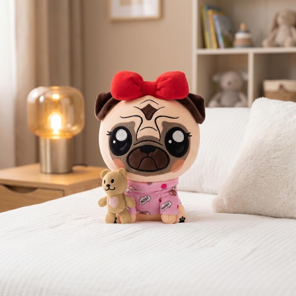 Plush Stuffed Animal Soft Toy with Small Teddy Bear Accessory Home Decoration and Playroom Addition Suitable for Kids and Adults Birthday Gift