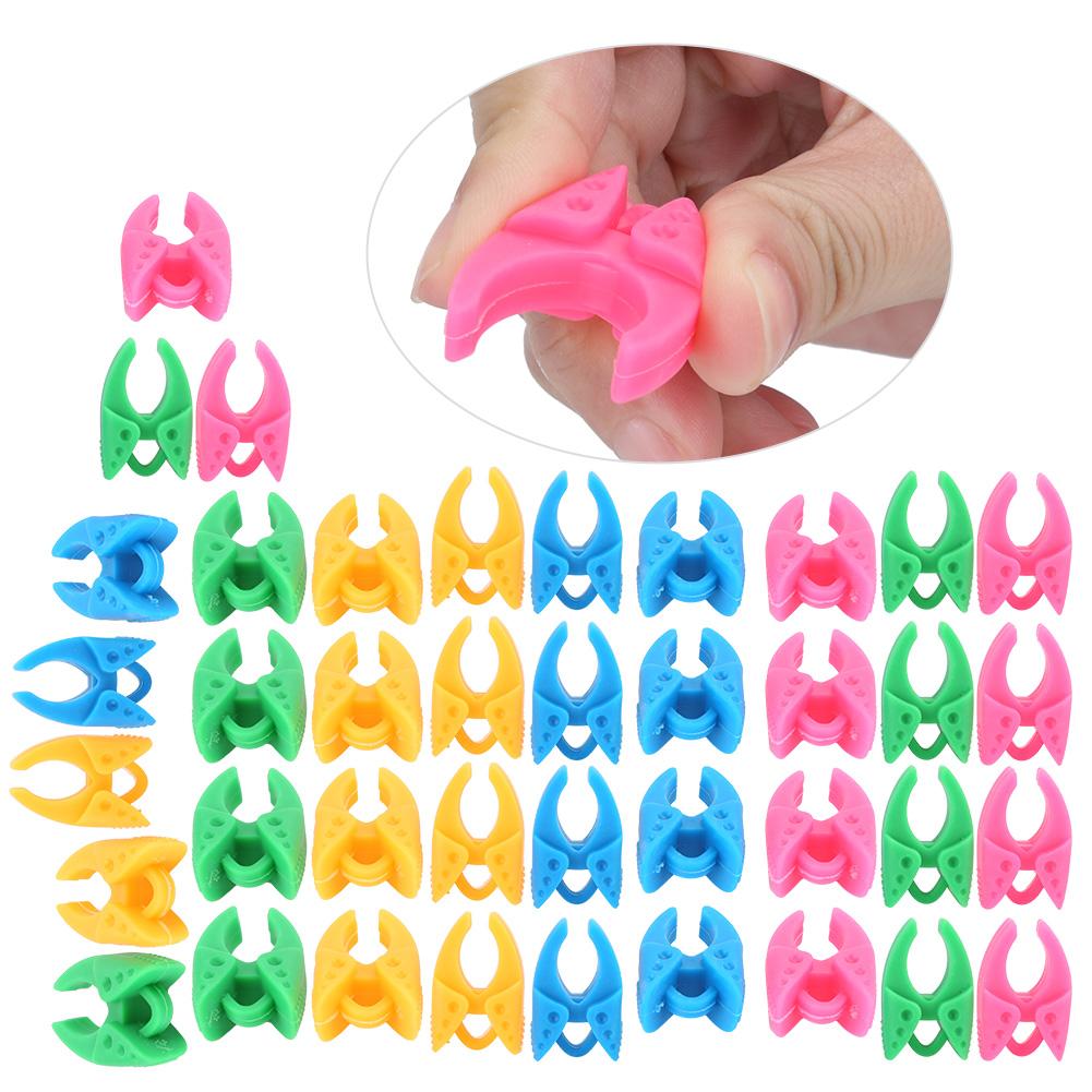 40Pcs Spool Fixing Clip Silicone Colorful Bobbins Clips for Sewing Thread Accessories