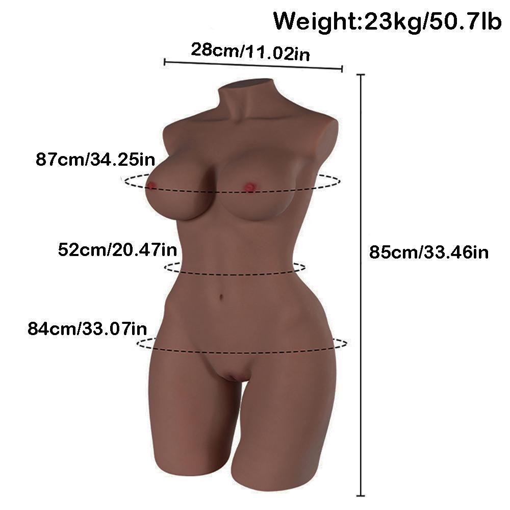 Sexy Adult Female Erotic Figure Sex Doll Half Body Torso Double Penetration Anal Vagina Man Masturbation Holes Ass Masturbator