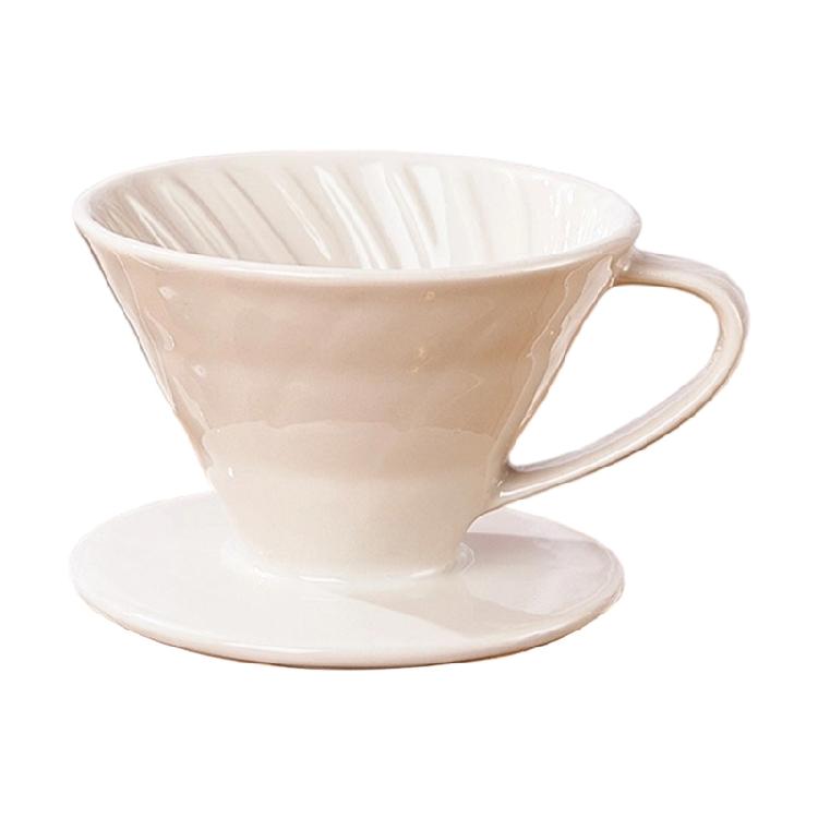 Ceramic Coffee Dripper Pouring Over Filter Funnel Cup Even Extraction Perfect For Coffee Enthusiasts